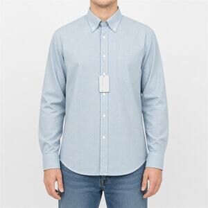 NEW Martin Shirt Mens Medium Blue White Check Timeless As The Game Button-Up
